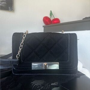 Quilted Velvet Handbag